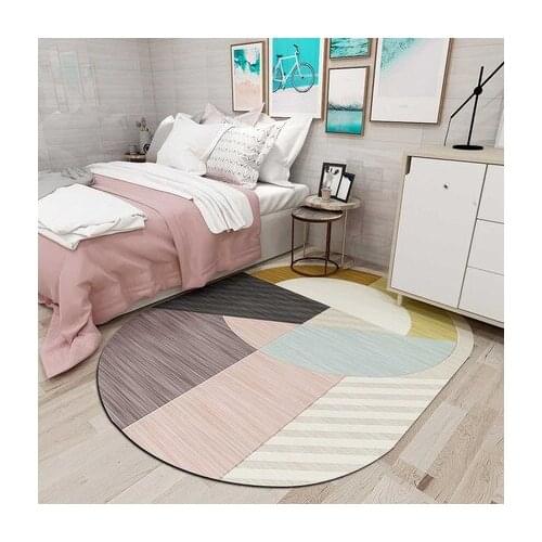 Lrregular Geometric Carpet Bedroom Living Room Sofa Non-Slip Mat