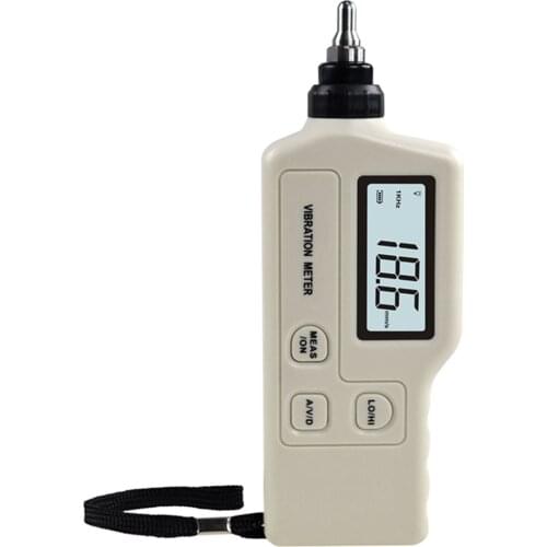 Portable Electronic Vibration Meter 0.1~199.9m/s AC Output Digital Vibration Frequency Analyzer Tester LCD Backlit Vibrometer