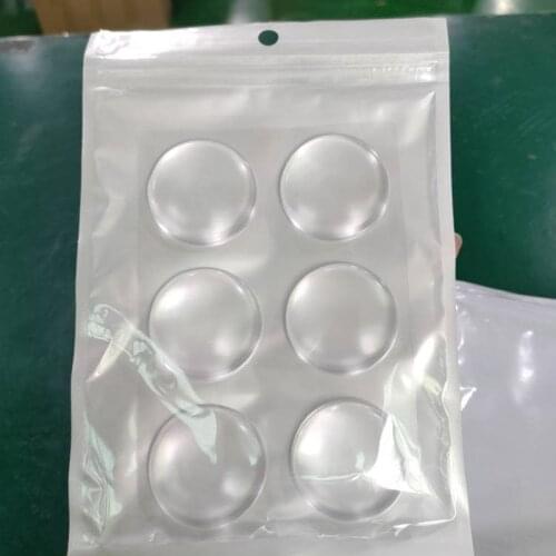 6pcs Wall Protector, Door Handle, Humper, Protective Plug, Non-slip Stickers, Self-adhesive Round Bumper, Door Stop, Muffler