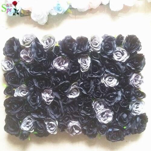 SPR 10pcs/lot pink wedding occasion rose flower wall panels stage backdrop artificial flower table centerpiece runner arch flora