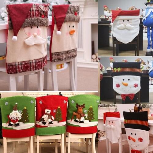 1/2/4pcs Dining Room Seat Christmas Chair Cover Slipcovers Christmas Banquet Party Table Decor Christmas Decorations For Home