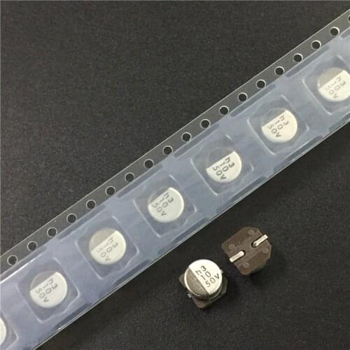 10pcs 10uF 50V NICHICON WX series 6.3x5.5mm 50V10uF Chip type SMD Aluminum Electrolytic Capacitor