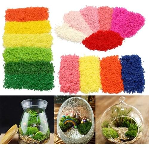 20g/pack 20Colors Artificial Moss Plant Grass TreePowder Sand Micro Landscape Decor Nylon Silicone Fillers DIY Jewelry Making