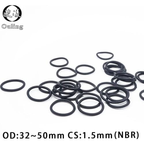 20PCS/lot Rubber Ring NBR Sealing O-Rings CS1.5mm OD32/33/34/35/36/38/40/42/45/48/50mm O Ring Seal Gasket Oil Ring Washer