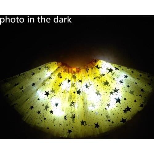 2020 new Christmas Children Birthday Dance Lights Tutu Mesh Party Skirts For Sexy Light Up Ball Glow Tutu Fancy Dress led party