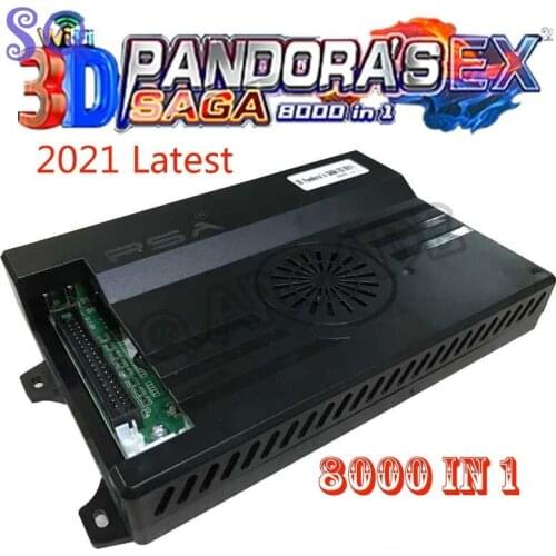 2021 New Pandora Box 3d Saga EX 8000 in 1 Game Board Wifi Download More Arcade Games support Save high score record