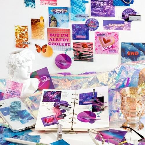 40 Pcs/bag Dream Poetry Series Decorative PET Stickers DIY Scrapbooking Transparent Stick Label Album Diary Stationery Sticker