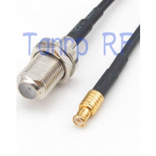 6in F female jack to MCX male plug RF connector adapter 15CM Pigtail coaxial jumper cable RG174 extension cord