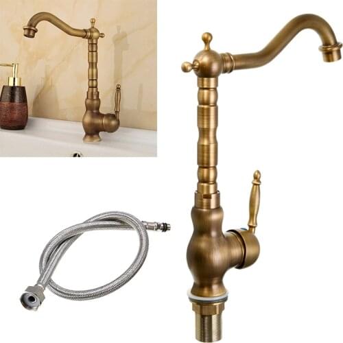 Antique Single Hole Mixer Tap Cold Water Mixer Tap Brass Finish Sink Mixer Faucet Kitchen Bathroom Home Improvement Acces