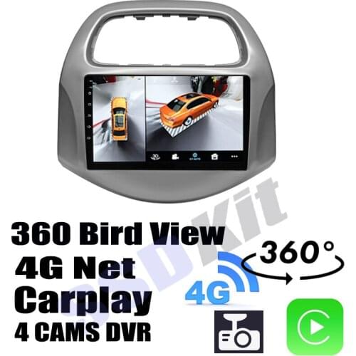 Car Audio Navigation GPS Carplay DVR 360 Birdview Around 4G Android System For Chevrolet Spark M400 2015~2021
