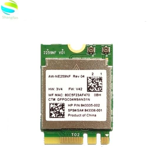 AW-NE259NF RTL8188EE 2.4 GHz 802.11n NGFF Wireless WIFI Card 792202-001/ 792609-001/843336-001 Network Card for HP Laptops