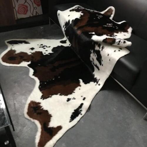 Imitation Animal Skin large Carpet Non-slip Cow printed Area Rugs and Carpets For Home Living Room tea table Bedroom Floor Mat