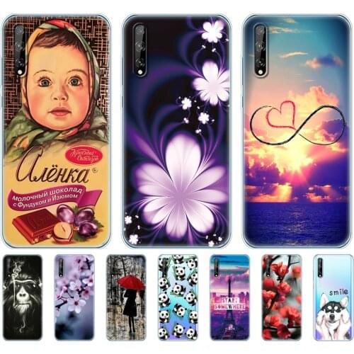 For Huawei Y8P Case cover 6.3" Soft Silicone coque For Huawei y8p 2020 Y 8P AQM-LX1 Bumper Funda Painted Shells cute