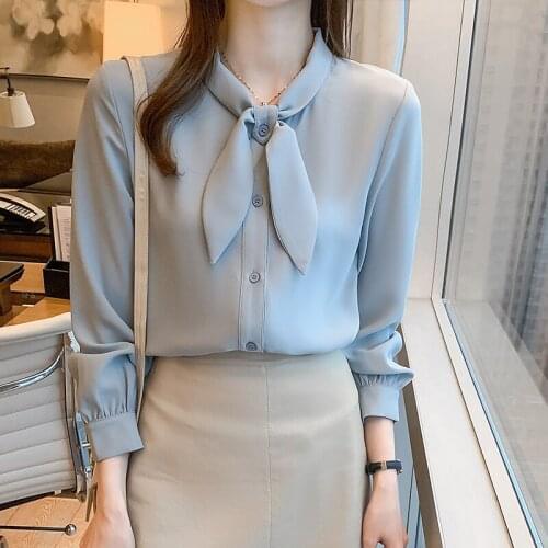 Chikichi 2021 Spring Chiffon Shirt Womens Long Sleeve Temperament Design Niche High End Top Professional Shirt