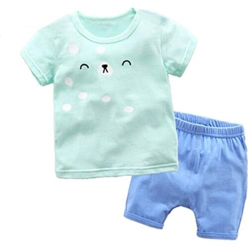 Hot Sale Kids Summer Short Sleeve Bodysuit Baby Girls Boys Clothes Cotton Children Clothing Suit Cartoon Body Suit