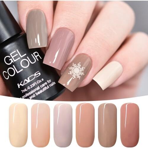 KADS 7ml UV Gel Nail Polish Autumn Winter Serise Soak Off Gel Varnish Pure Color Semi Permanent Polish DIY Nail Art Lacquer