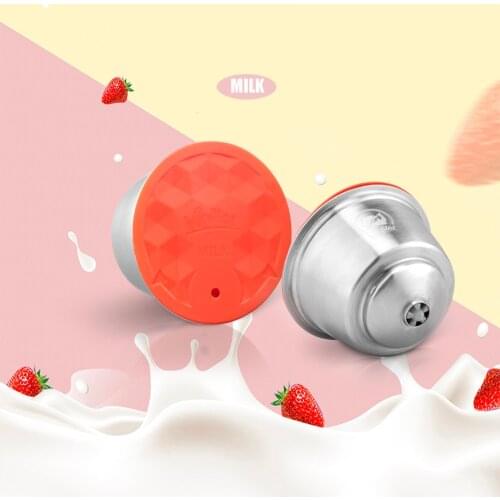 Stainless Metal Rusable Dolce Gusto Milk Foam Capsule fit for Nescafe with Filter Milk Beater Machine Automatic Milk Beater