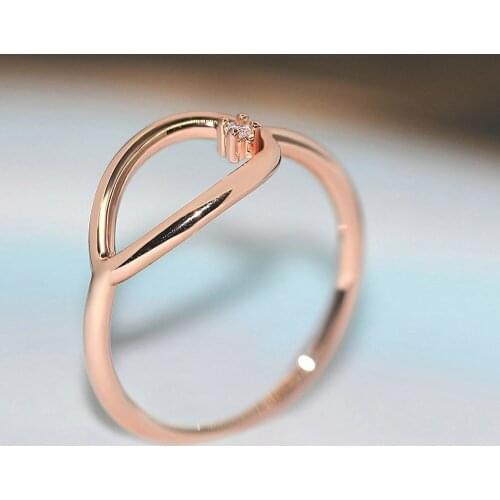Simple Rings For Women Hollow Out Geometry Small Zircon 3 Color Daily Comfortable Finger Ring Fashion Jewelry R907