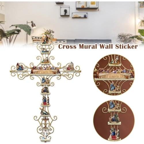 "The Life Of Christ" Collection Custom-crafted Display Cross Mural PVC Wall Sticker Decal Best Price