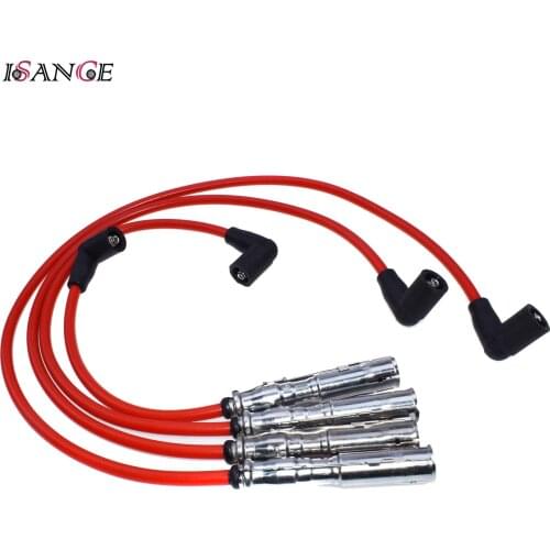 ISANCE Ignition Spark Plug Wire Cable Set 7mm Leads Tube Seals 2.0L 06A998031 For VW Beetle Golf Jetta 1998 1999 2000 2001