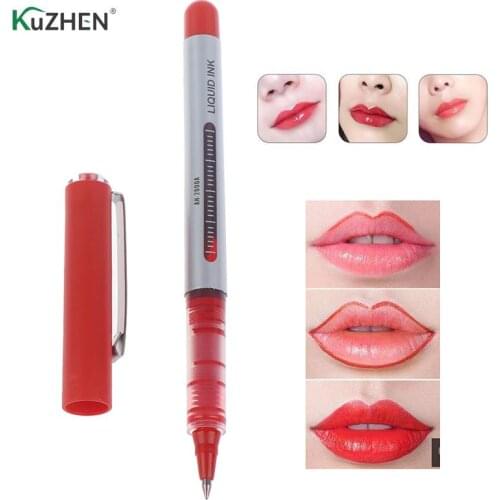 Red Tattoo Mark Eyebrow Lip Line Positioning Marker Pen Tattoo Skin Marker Lip Positioning Inportent Pen Tattoo Tools