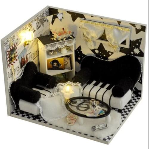 Diy Doll House Miniature 3D Wooden Puzzle Dollhouse Home hand Miniaturas Furniture House Doll For Birthday Gift Toys