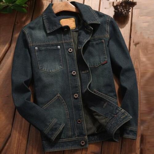 Military Style Vintage Mens Denim Jacket and Coats Plus Size 4XL European Designer Mens Jean Coat Casual Outfit Streetwear A702