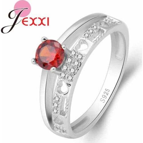 Charm Hollow Sweet Heart Steam Shape Jewelry Rings 925 Sterling Silver SilverAccessories For Women Preety Party Engagement Bijou