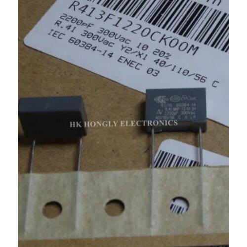50PCS R41 R.41 0.0022UF 300VAC 2.2NF 2200PF 2n2 222 P=10MM FILM CAPACITOR