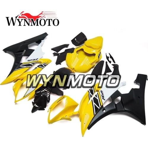 Complete Fairings Kit For Yamaha R6 2006-2007 06 07 Year Injection ABS Plastics Frames Full Fairing Yellow Black Motorbike Cover