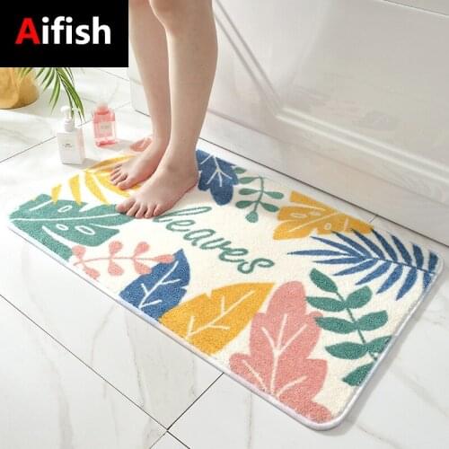 Simple Lattice Home Living Room Carpet Bathroom Toilet Water Absorbent Floor Mats Home Entrance TPR Non-Slip Floor Mats DZ011-4