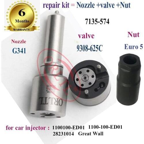 REPAIR KITS (7135-574) NOZZLE G341 L341PBD/PRD INJECTOR VALVE 9308-625C Nut FOR 28231014 1100-100-ED01 ED01 1100100-ED01
