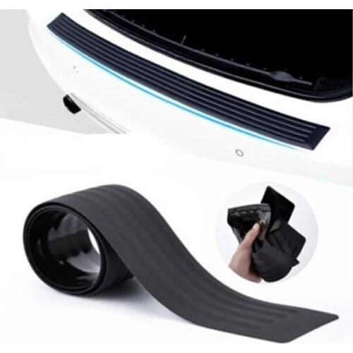 Universal 104*9cm 90*8cm Car Trunk Door Sill Plate Protector Rear Bumper Guard Rubber Mouldings Pad Trim Cover Strip Car Styling
