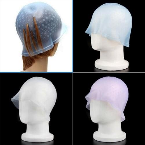 Silicon Highlights Hat Reusable Hair Colouring Highlighting Dye Cap Frosting Tipping Dyeing Color Tools Hair Color Styling Tools