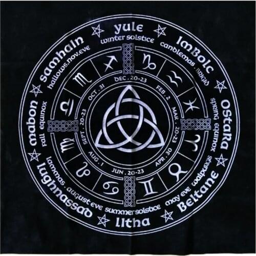 Constellation Tarot Tablecloth Witch Divination Altar Cloth Velvet Mat Board Game Astrology Oracle Card Pad