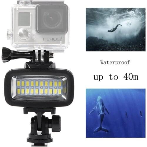 Suptig Waterproof LED light Underwater Light Diving+Battery For Gopro Hero 8 7 6 54 SJCAM SJ5000 Xiaomi yi Light Lamp Flashlight
