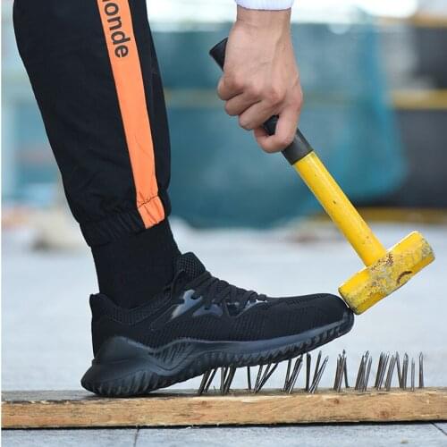 Otdoor Shoes Labor Shoes Mens Steel Bag Head Breathable Safty Guard Hiking Shoes Men Anti-smashing Anti-piercing Hunting Shoe