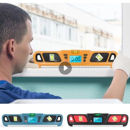 Digital Protractor Angle Finder Magnetic Base Goniometer Measuring Tool Inclinometer Construction Level Ruler 3 Different Bubble