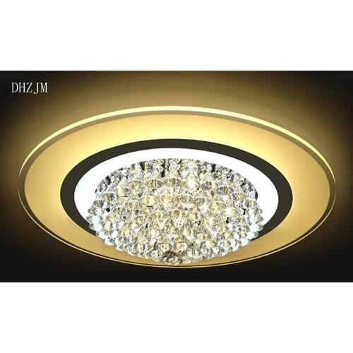 High quality contremporary chandelier crystal lamp Crystal lamp LED living room ceiling lamp round acrylic master bedroom