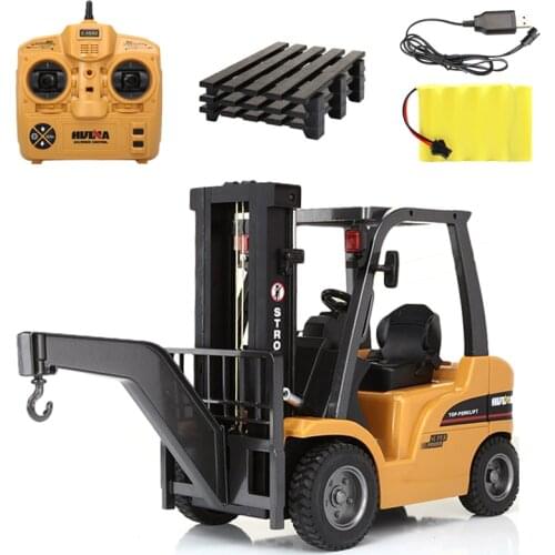 1/10 scale 8 channel rc metal car Huina 1577 remote control forklift construction model