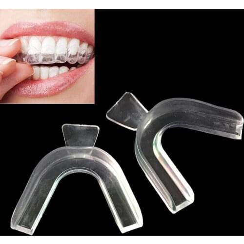 10pcs Silicone Teeth Whitening Tray Mouth Guard for Teeth Clenching Grinding Dental Oral Care White Tooth Whitener Gel Partner