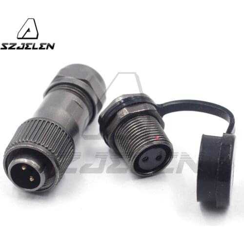 2 pin Waterproof Connector WEIPU ST12 series LED Power Front-nut Wire Connector Plug & Socket Male and Female IP67