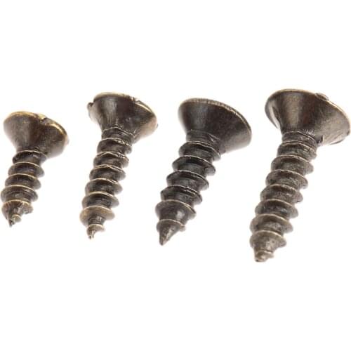 200Pcs Self-Tapping Screws Alloy Bronze Tone M2x6mm/M2x8mm/M2.5x8mm/M2.5x10mm