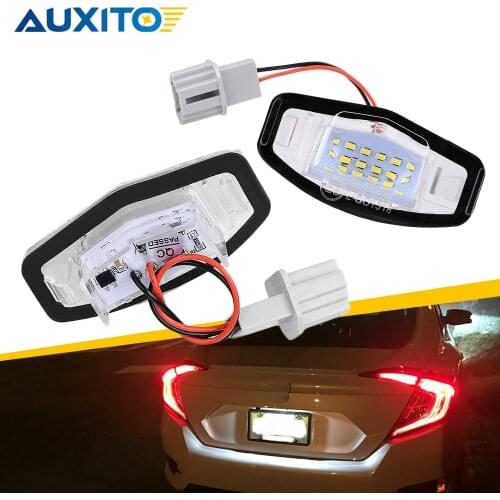 2x LED Number License Plate Light Canbus Error Free Bulb Car Led Lamp 12V White 6000K For Gen Honda Civic Honda Accord Sedan