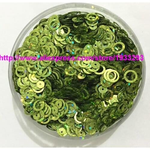 3000/5000 pcs 4&6mm Light Green Laser Circle Round Loose sequins Glitter Paillette Sewing Wedding Craft Good Quality Kids DIY