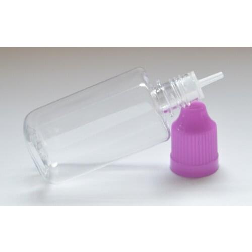 3200pcs Empty Clear Square 30ml Plastic Dropper Bottles with Childproof Cap PET E liquid Needle Bottle