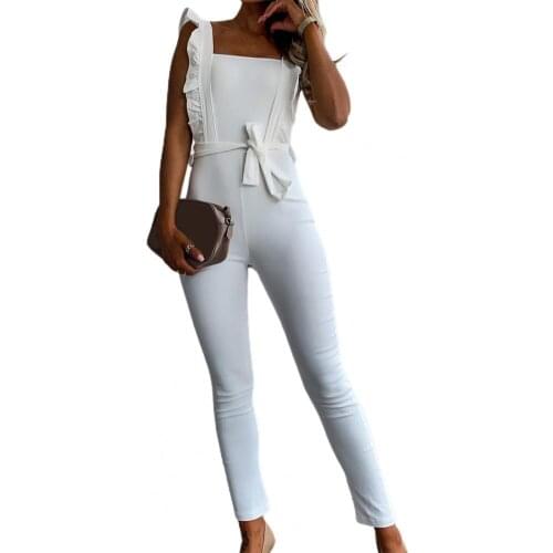 80% Dropshipping!!Women Rompers Solid Color Slim Trendy Summer Casual Bodycon Pants for Daily Life