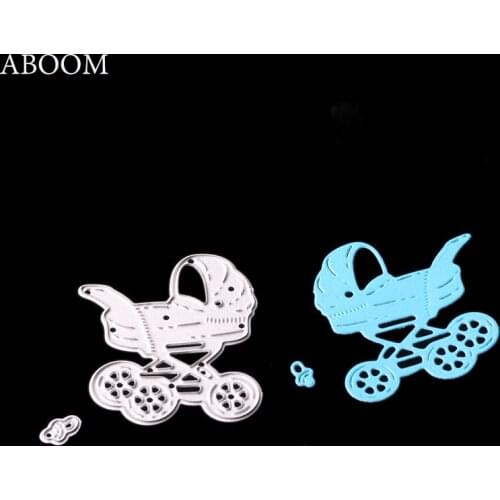 ABOOM 1PC DIY Scrapbooking Baby Carriage Dies Cut Metal Steel Cutting Dies Stencils For Card Photo Album Decoration Cutting Dies