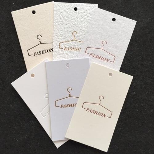 Garment Accessories High Quality Custom Clothes Brand Logo 5x9cm Paper Hang Tags