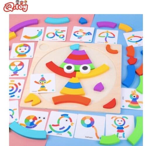 Wooden Rainbow Building Blocks Puzzle Rainbow Stacker Wooden Toys Creative Montessori Educational Toy Cognition Board Puzzles